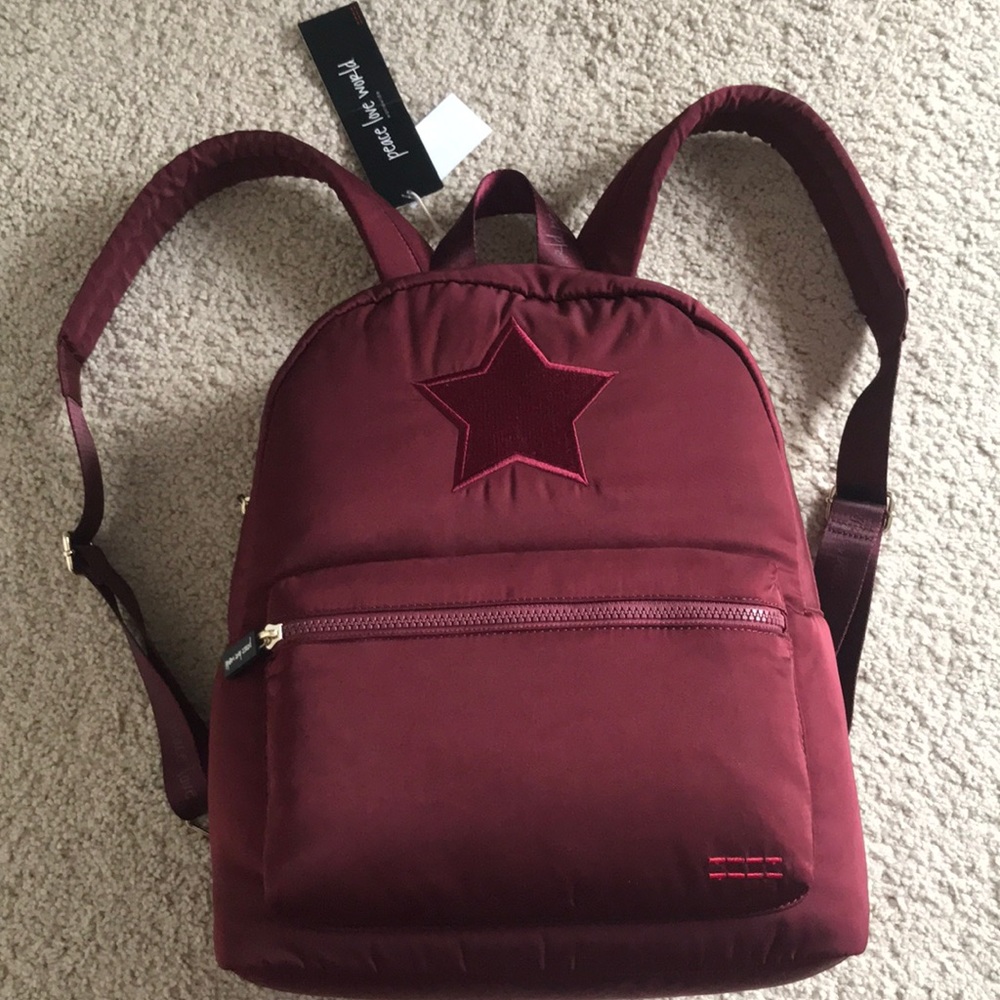 Peace Love World Pooch Backpack . Brand New